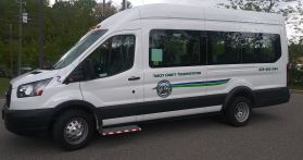 A white van with YCTA logo